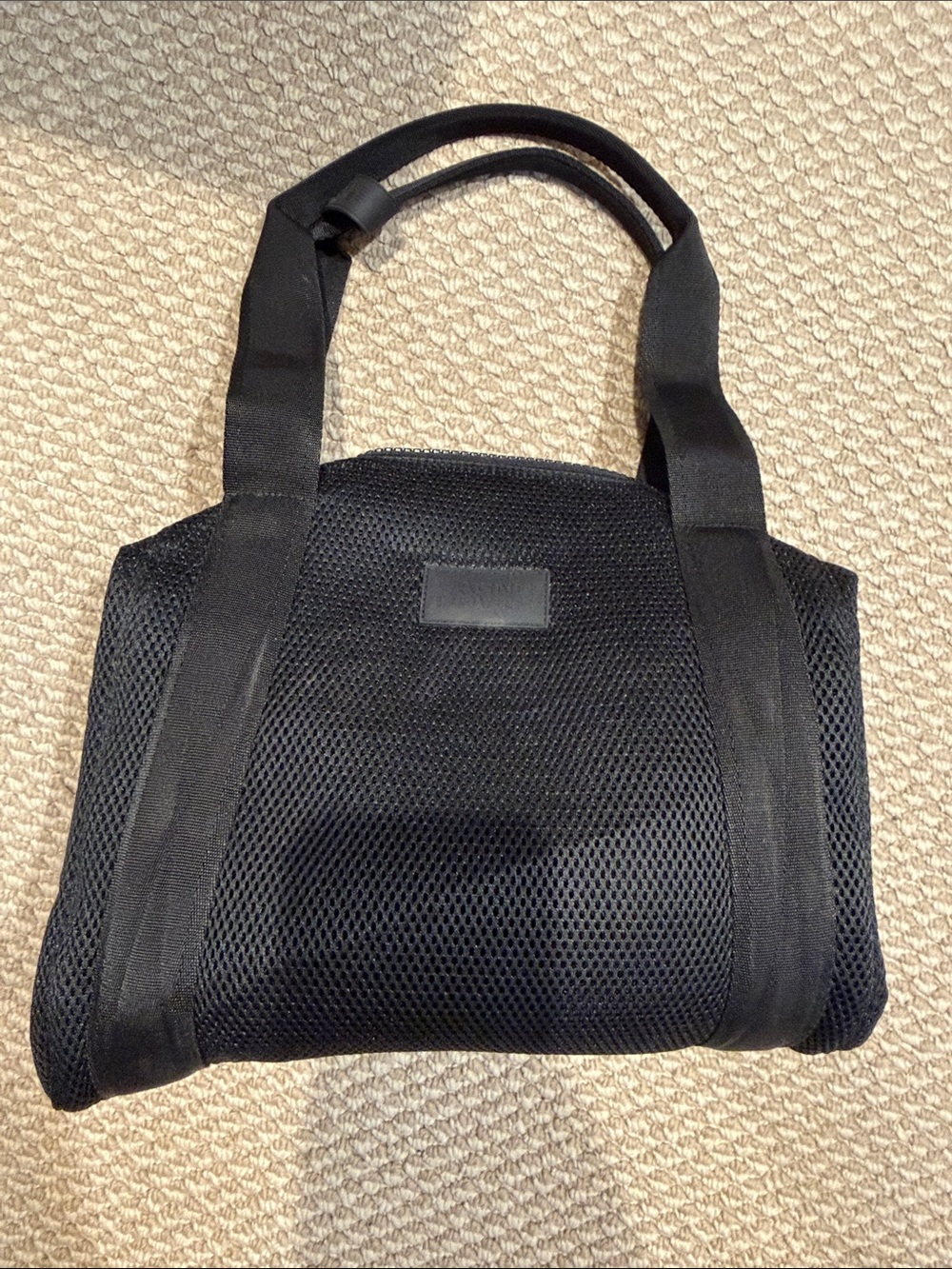 Dagne Dover Black Mesh Messenger Bag